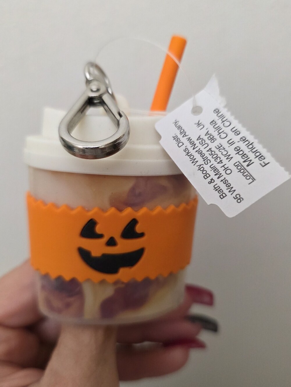 NWT B&BW Pumpkin Latte Sanitizer Holder